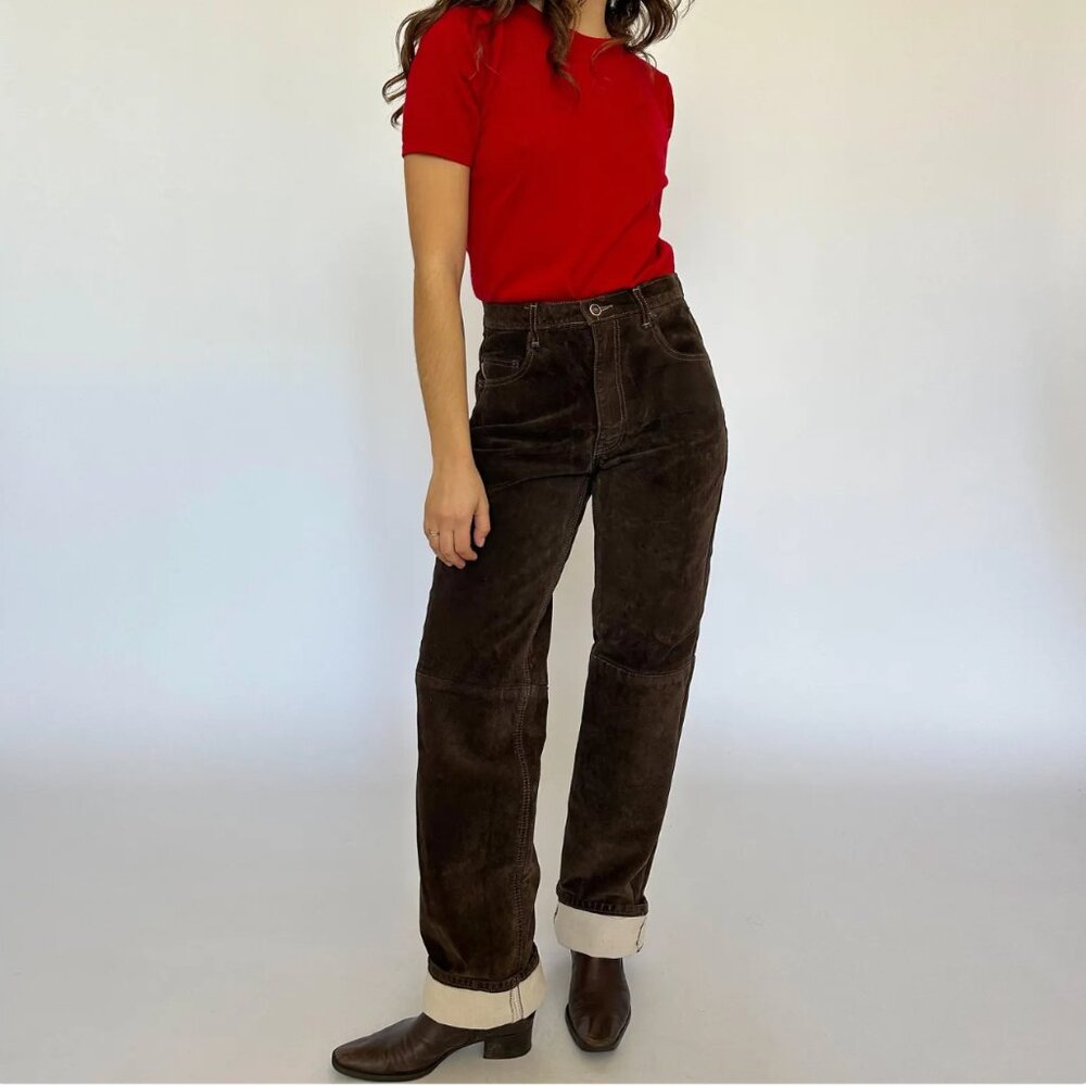Suede Leather Pants - NWT - Washable!!!
